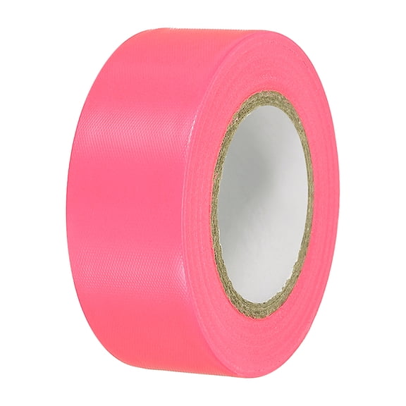 Uxcell Flagging Tape 1.2"x300' Non-Adhesive Neon Marking Tape Pink