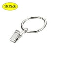thumbnail image 1 of Uxcell 1.25" Inner Dia 3.5mm Thick Curtain Clip Rings Metal Chrome Plated 16Pack, 1 of 6