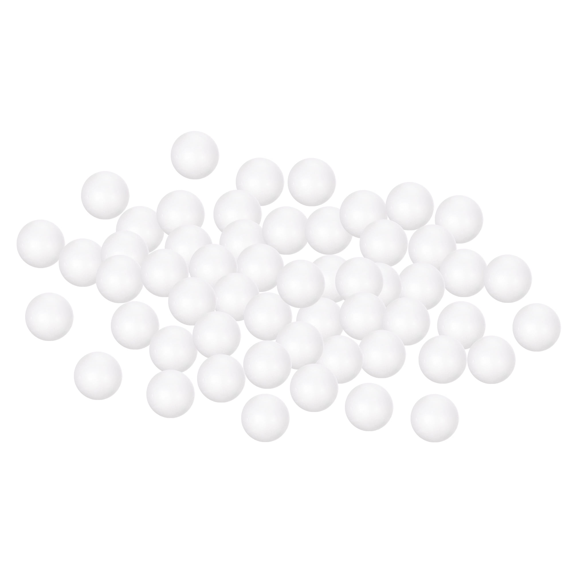 Uxcell 1.25" White Polystyrene Foam Balls Solid for Art and Crafts 50 ...