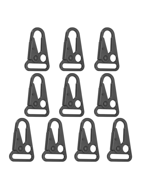 1" (25mm) Enlarged Mouth Clips Sling Clasp Hook, 10Pcs Heavy Duty Snap Hook Sling Clips Metal Spring Clasps Buckle for Outdoor Bag Backpack Paracord Keychain