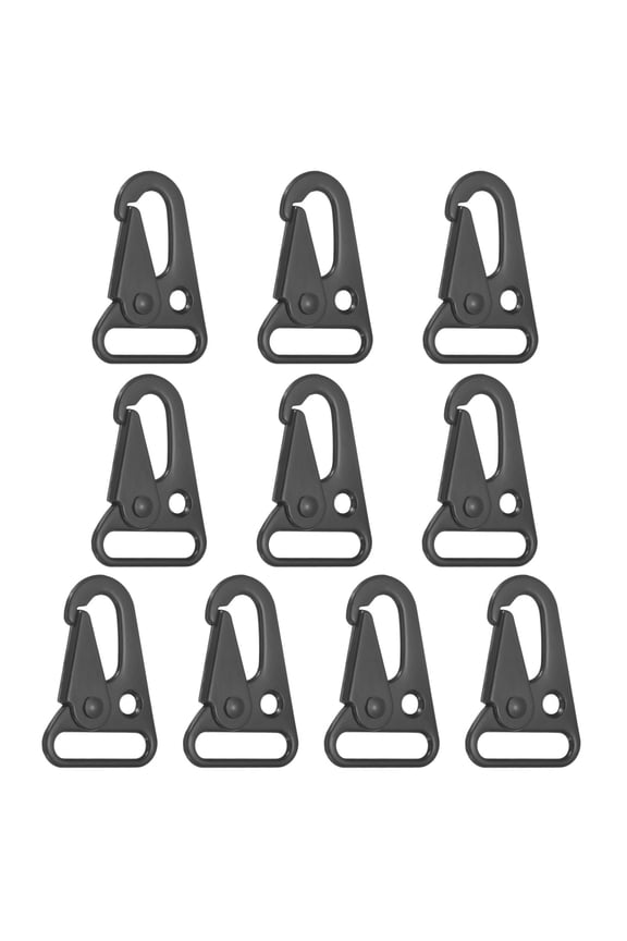 1" (25mm) Enlarged Mouth Clips Sling Clasp Hook, 10Pcs Heavy Duty Snap Hooks Sling Clips Metal Spring Clasps Buckle for Outdoor Bag Backpack Paracord Keychain
