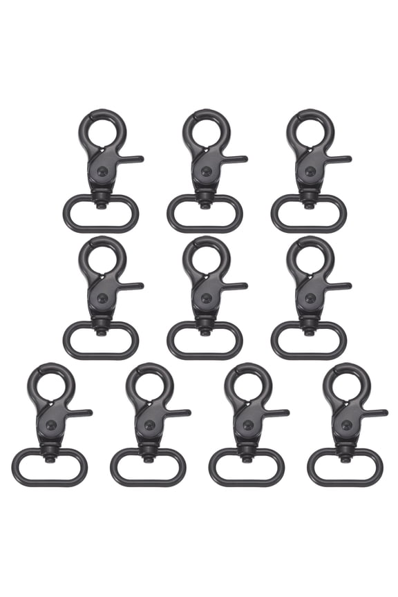 1"(25mm) Swivel Snap Hooks, 10Pcs Zinc Alloy Key Chain Clip Hooks Lanyard Snap Hook Pet Belt Clip Clasps for Crafts Straps Webbing Backpack Keychain Jewelry Making