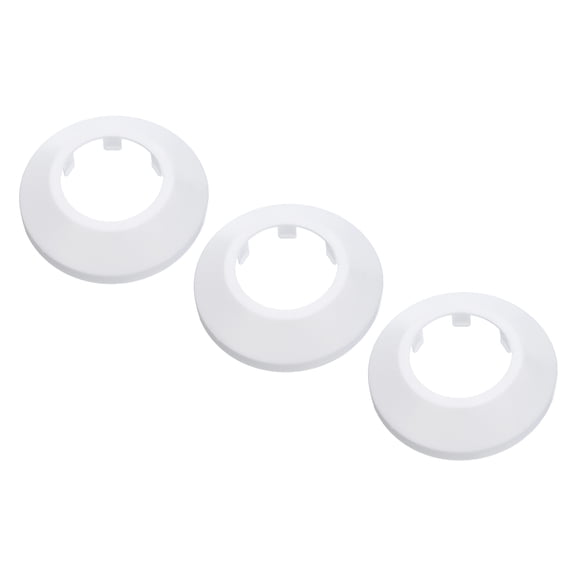 Uxcell 1.26"/32mm Flange Water Pipe Cover Decoration PP Plastic Escutcheon Collar Drain Line Cover, White 3Pcs