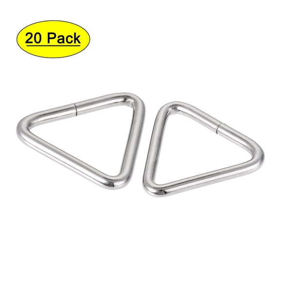 Uxcell 1.26"(32mm) Inner Width Triangle Ring Buckle 20 Pack
