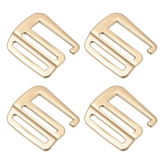 Uxcell 1.26" 32mm Webbing Release G Hook Buckle Adjusters for Backpack Strap, 4Pack Gold Tone