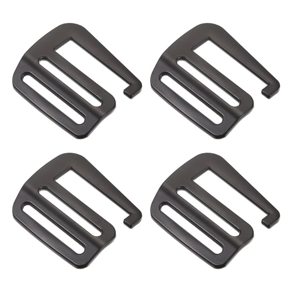 Uxcell 1.26" 32mm Webbing Release G Hook Buckle Adjusters for Backpack Strap, 4Pack Matte Black
