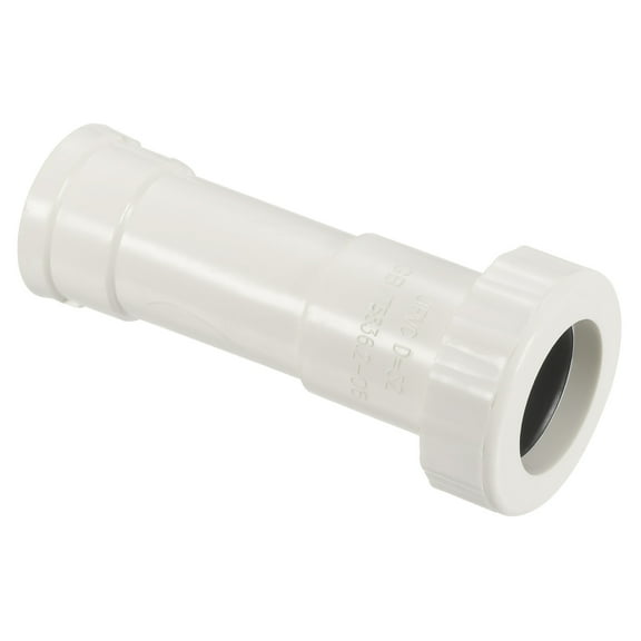 Uxcell 1.26" ID Plastic Flanged Tailpiece Kitchen Drain Direct Connect Tube, White