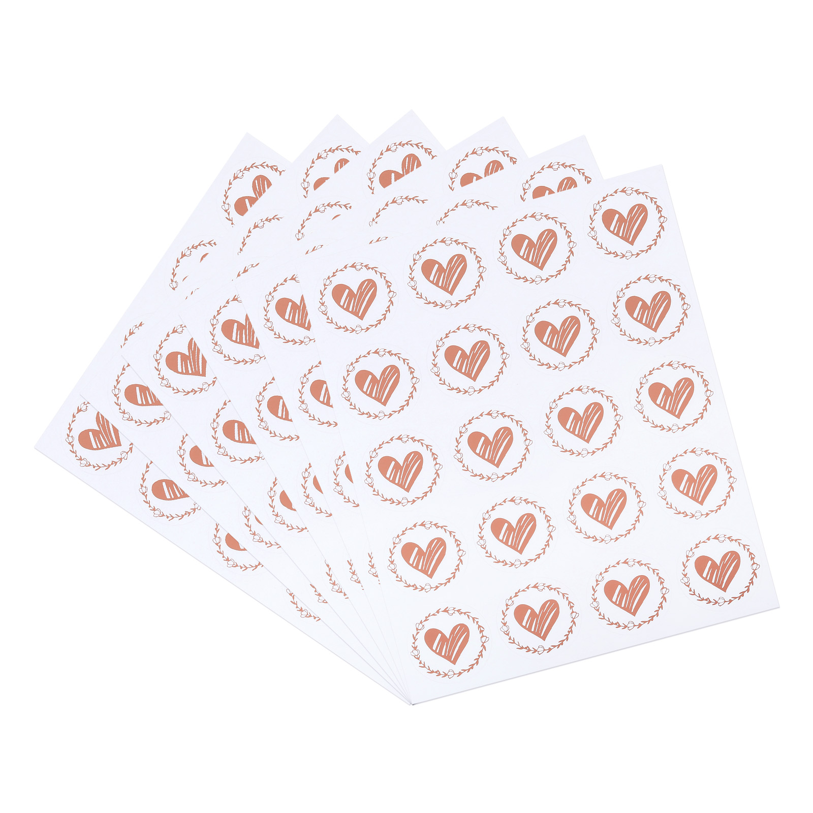 Uxcell 1.26 Inch Clear Heart Envelope Seal Stickers, 400 Pcs Self ...
