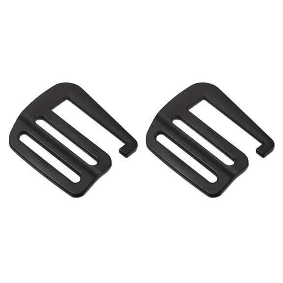 Uxcell 1.26" Webbing Release G Hook Buckle Adjuster for Backpack Strap, 2Pack Matte Black