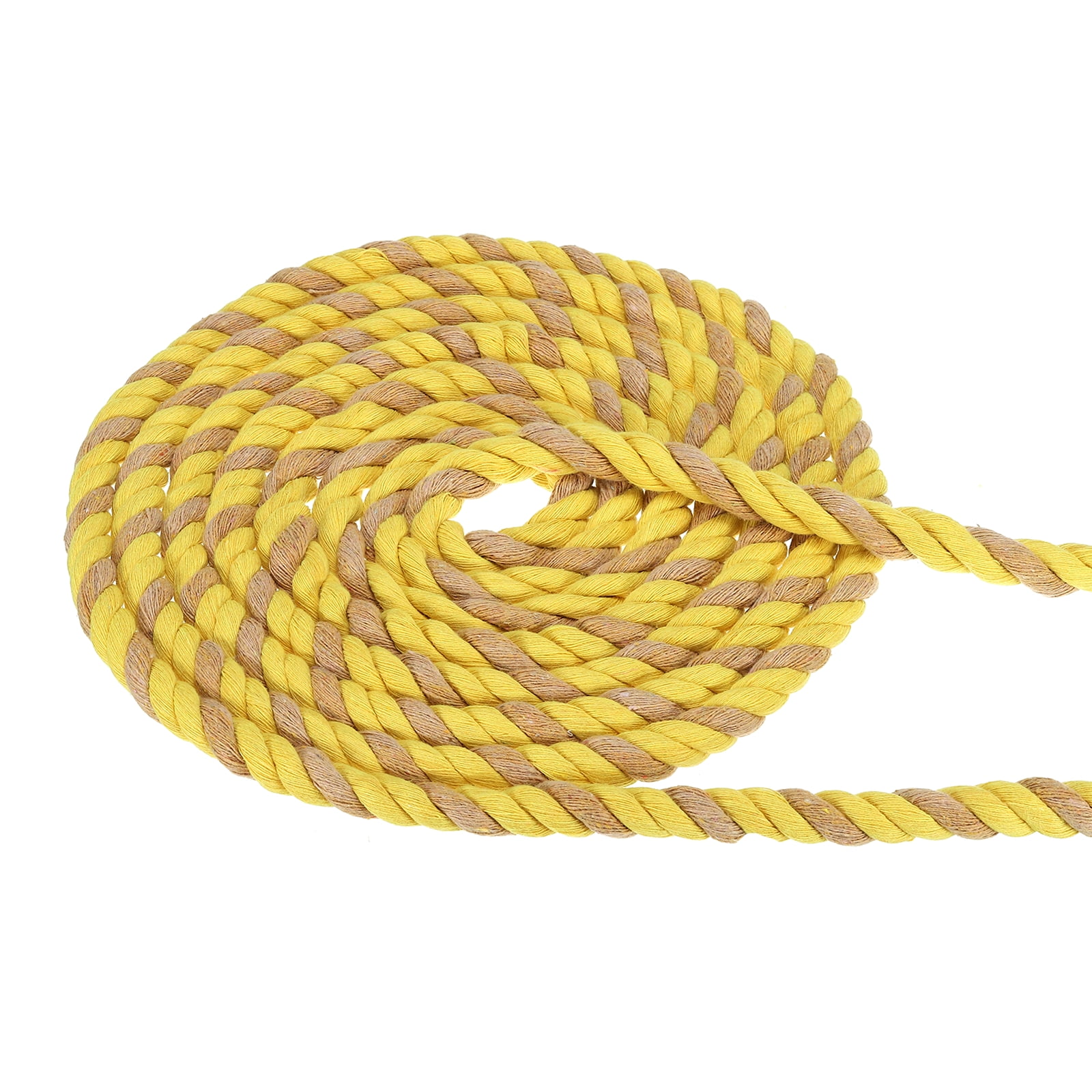 Uxcell 1/2Inch x 50Feet Natural Twisted Cotton Rope 3 Strand Tug of War ...