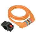 thumbnail image 1 of Uxcell 1.2M Bike Lock Cable, 5 Digit Resettable Combination Anti Theft for Motorcycles and Bicycles, Orange, 1 of 5