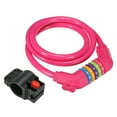 thumbnail image 1 of Uxcell 1.2M Bike Lock Cable, Combination Bicycle Lock 5 Digit Resettable Combination Anti Theft for Bicycles, Pink, 1 of 5