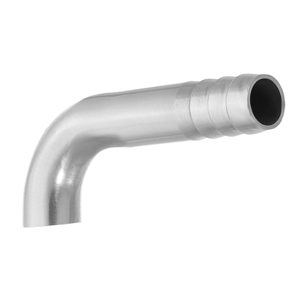 Uxcell 1/2in Sanitary Hose Barb Fitting, 90 Degree Elbow Hose Barb Pipe Fitting Single End Hose Barbed 304 Stainless Steel for Brewery Winery Food