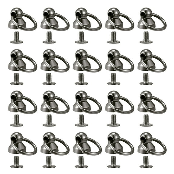 Uxcell 1/2inch ORing Button Stud Rivets Screw Back Screws Rivet Dim Gray 20 Packs