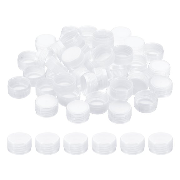 Uxcell 1.2inch Plastic Bottle Caps for Crafts, 100Pcs Bottle Screw Lids, White