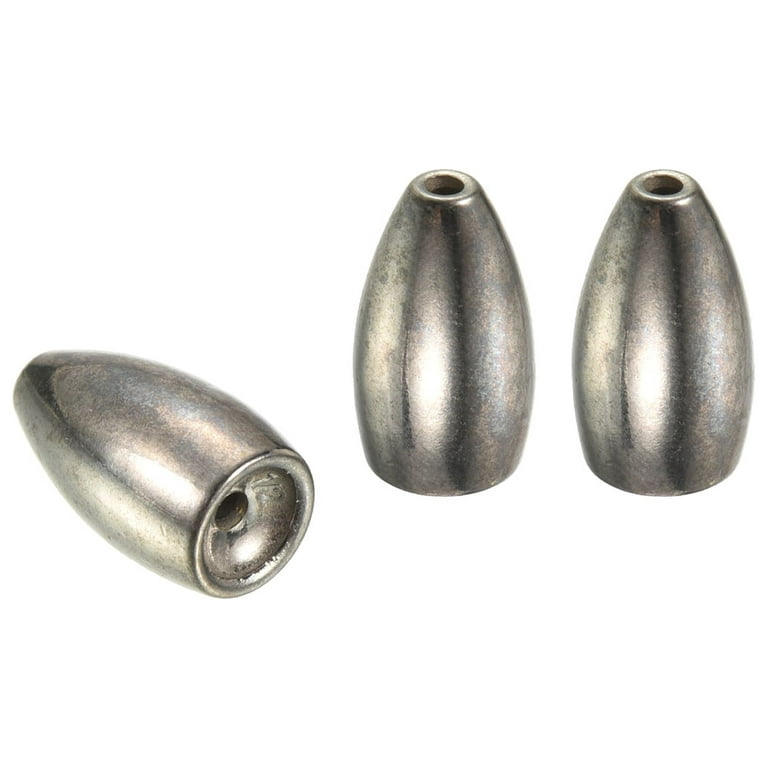 Uxcell 1/2oz Tungsten Fishing Weights Bait Sinkers for Bass Fishing, Silver  Tone 3 Pack