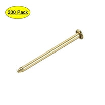 Uxcell 1.2x19mm Tiny Nails Iron Copper Plating Gold Tone 200 Pack