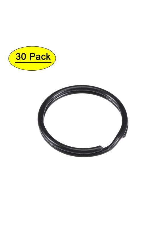 1.2x20mm Open Flat Split Keyring Connector Electrophoretic Paint Iron 30 Count