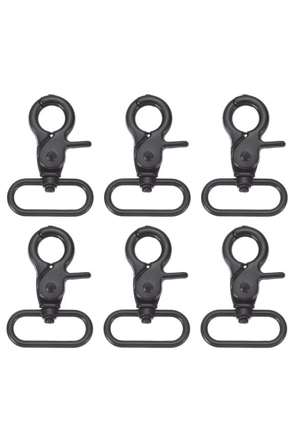 1.3"(32mm) Swivel Snap Hooks, 6Pcs Zinc Alloy Key Chain Clip Hooks Lanyard Snap Hook Pet Belt Clip Clasps for Crafts Straps Webbing Backpack Keychain Jewelry Making