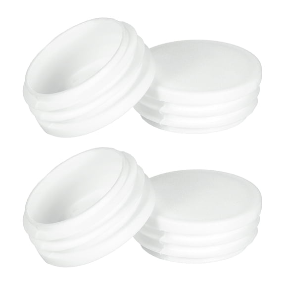 Uxcell 1-3/4(45mm) Round Plastic Plug, 4 Pack White End Cap Plastic Plug Cap Insert