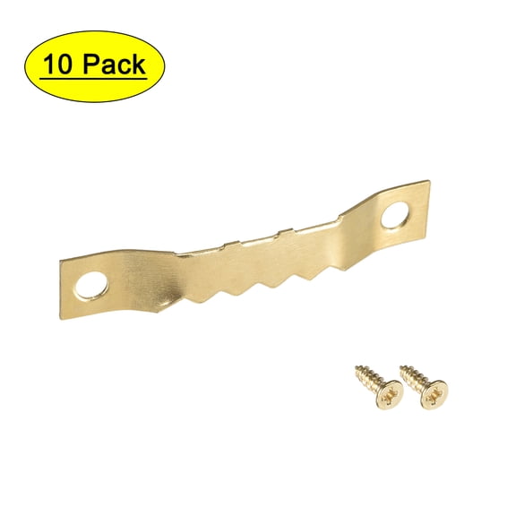 Uxcell 1-3/4" Hangers Iron Zinc Plated Golden 10 Pack