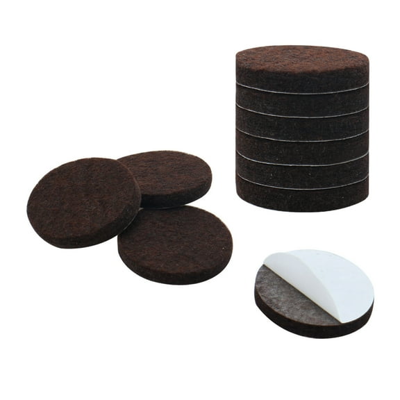 Uxcell 1 3/4" Self-stick Round Non-slip Felt Pads Floors Protect Brown 10 Pack
