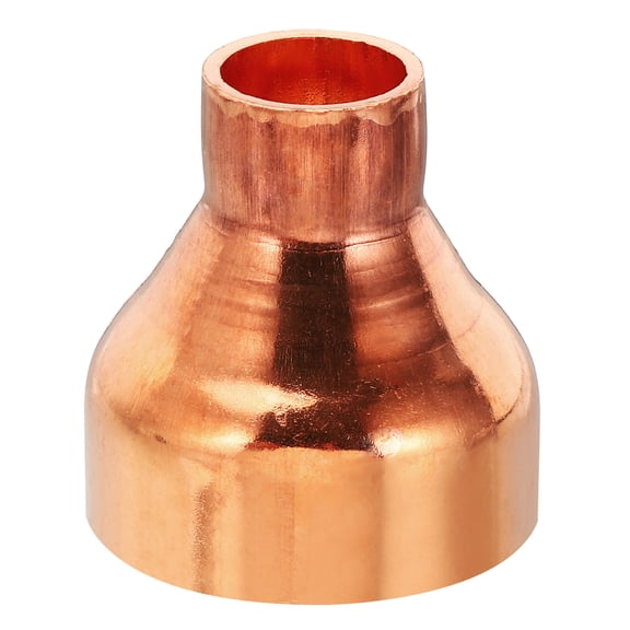 Uxcell 1-3/4" to 5/8" ID Copper Reducer, Copper Reducing Coupling Pressure Fitting Pipe Tube Connector Adapter