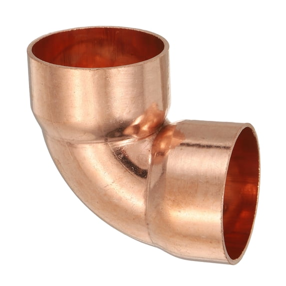 Uxcell Elbow Copper Fitting, 99.9% Pure Copper 90 Degree Short Radius Connector 1-3/8"ID 1.2mm Thick 1