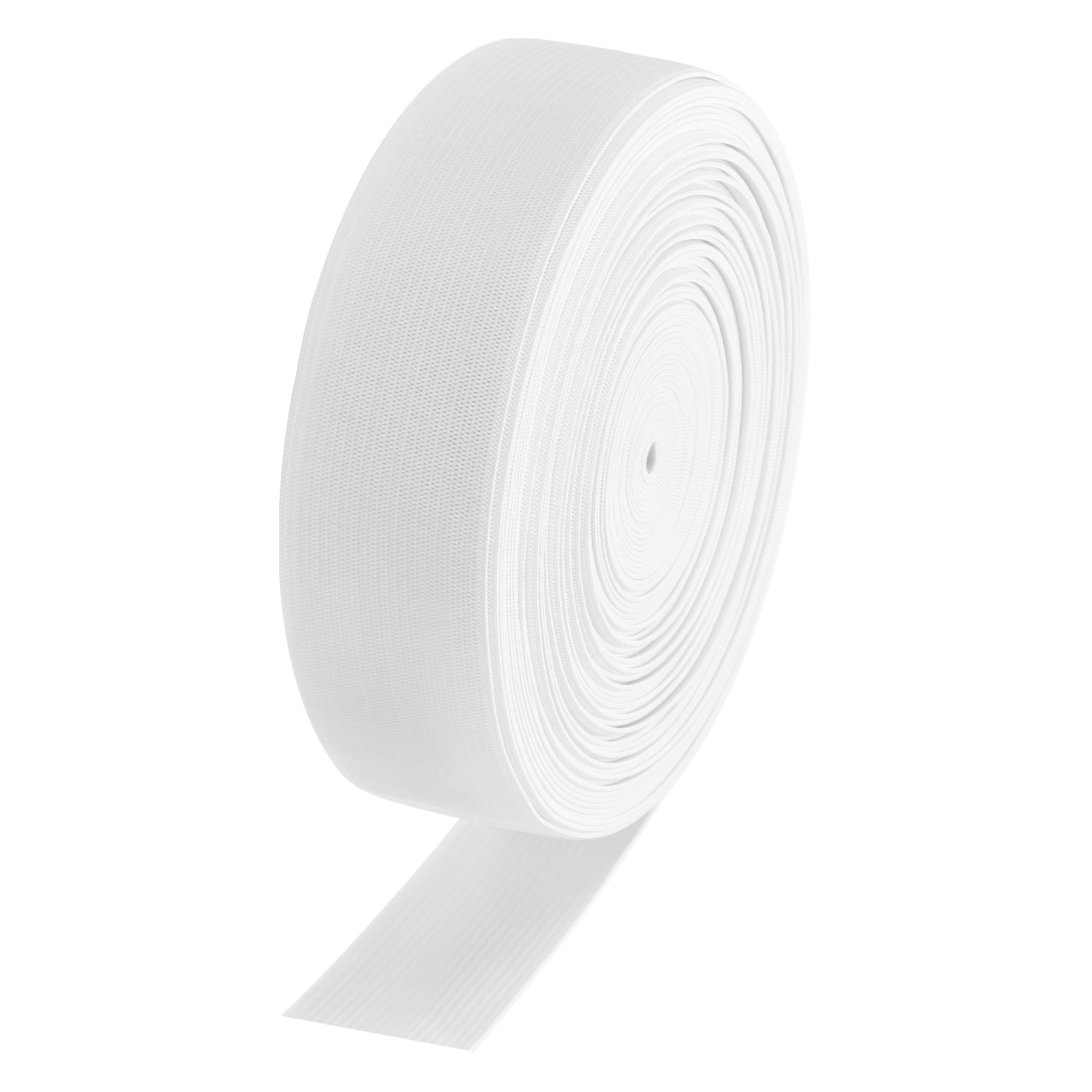 Uxcell 1-3/8 Inch x 14 Yard Knit Elastic Spool Flat Elastic Band for  Sewing, White 