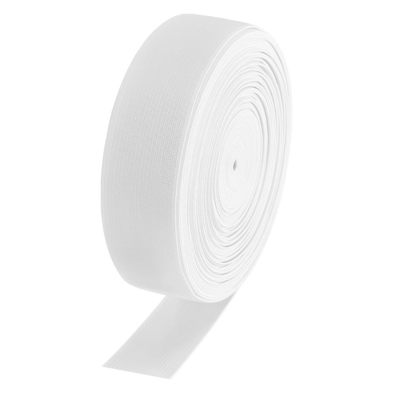 Uxcell 1-3/8 Inch x 14 Yard Knit Elastic Spool Flat Elastic Band for  Sewing, White 
