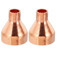 thumbnail image 1 of Uxcell 1 3/8" to 1/2" ID Copper Reducer, 2pcs Copper Reducing Coupling Pressure Fitting Pipe Tube Connector Adapter, 1 of 5