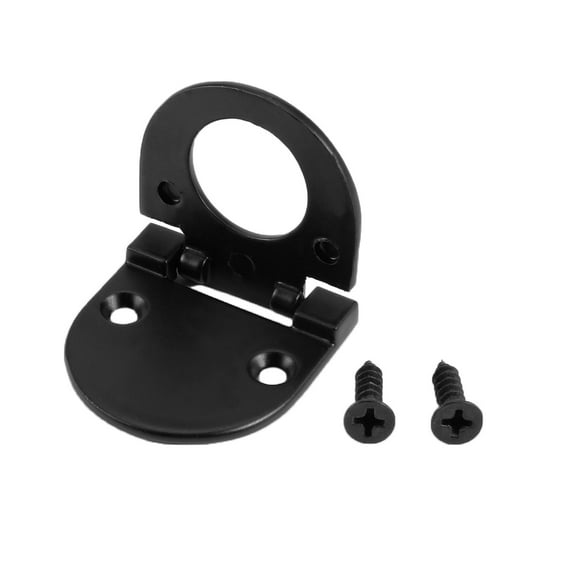 Uxcell 1-3/8" x 1-3/8" Door Drawer Handle Flush Ring Pull Zinc Alloy Black