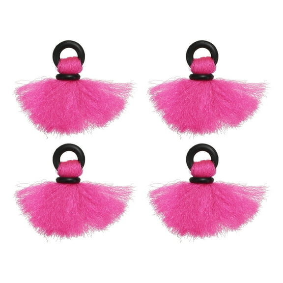 Uxcell 1.3" Fly Fishing Strike Indicators Stream Floating Hook Positioning Fishing Strike Indicator Yarn, Pink, 4 Pack