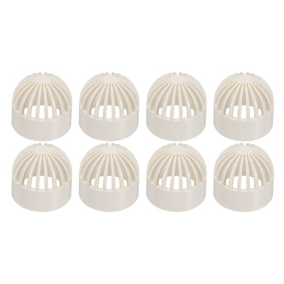 Uxcell 1.3 Inch (32mm) Fish Cover Permeable Cap, 8Pcs Aquarium Guard, White