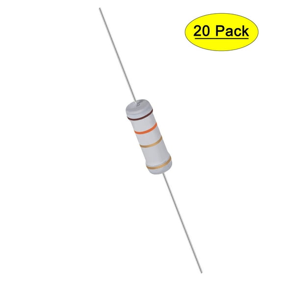 Uxcell 20Pcs 3W 3 Watt Metal Oxide Film Resistor 1.3 Ohm ±5% Tolerance