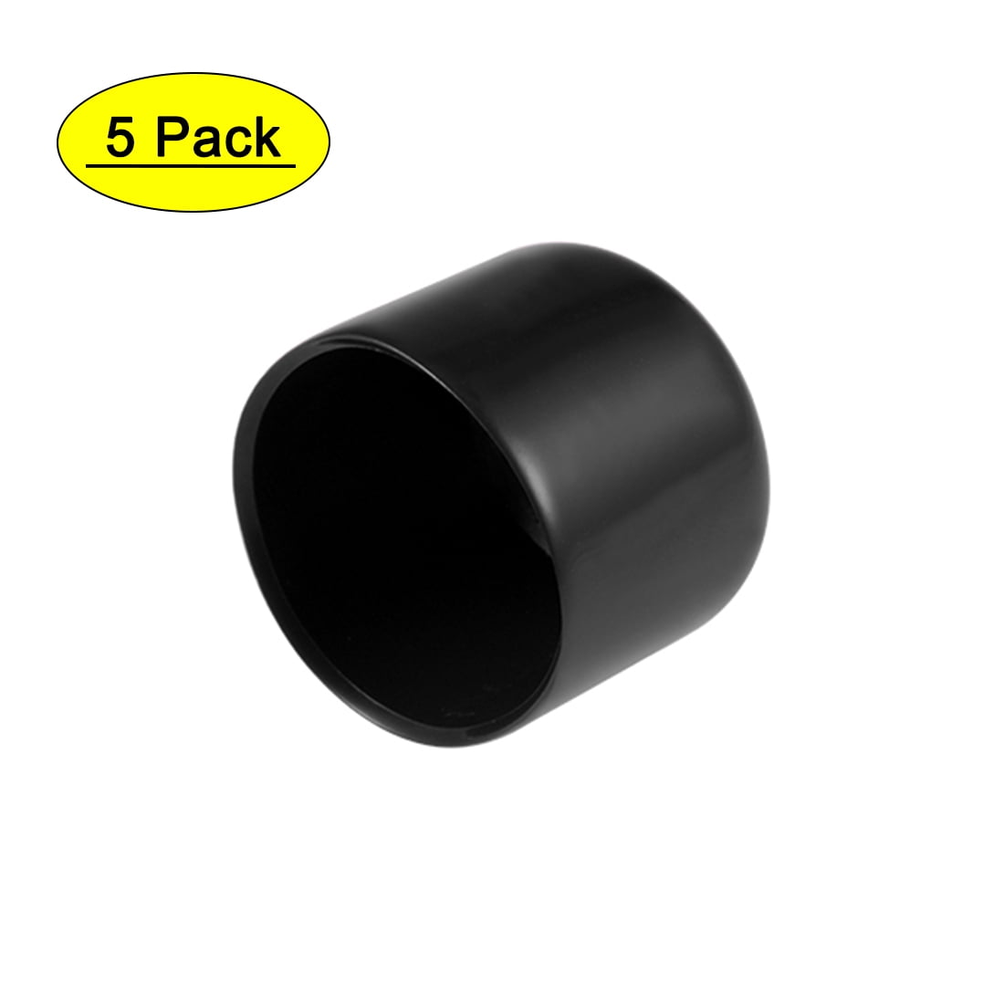 Uxcell 1.3'' Vinyl Round Caps Cover Screw Thread Protector Rubber Black ...