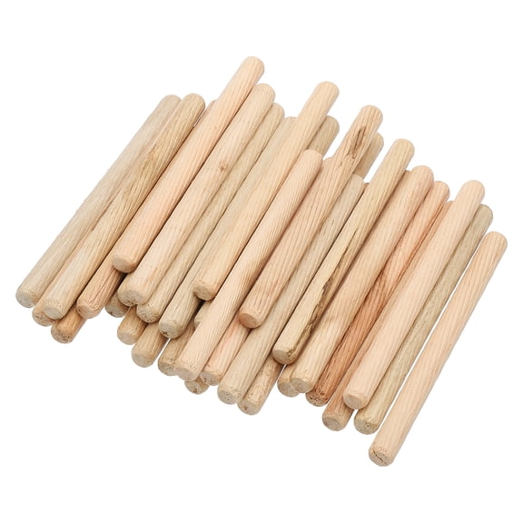 Uxcell 1/3 Wooden Dowel Pins, 300 Pcs M8x100mm Wood Dowel Pins Hardwood Pegs Fluted Groove Easy Insertion for Craft Furniture Door Art