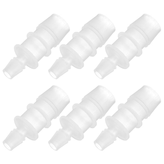 Uxcell 1/3" to 5/8" 6 Pcs Plastic Hose Barb Fittings, Reducer Tube Fittings Pipe Adapter Kit for Air Gas Water System