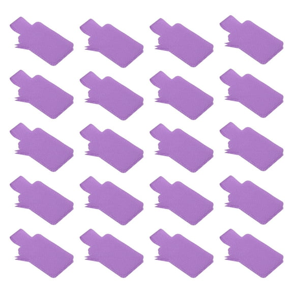 Uxcell 1.3 x 0.9 inch Cable Labels Write on Cord Labels Tags for Cable Management and Identification, 20 Pack Purple