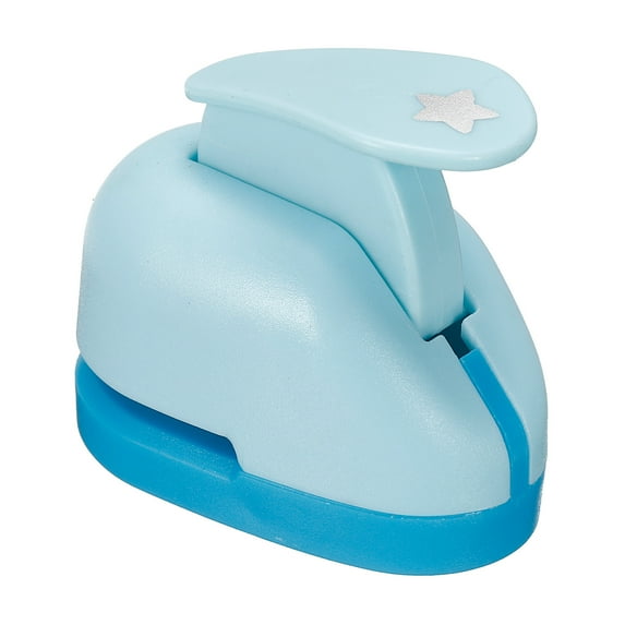Uxcell 1.3" x 2" Paper Punch Shapes Mini Hole Puncher Star Shape for DIY Craft Supplies Scrapbook, Blue
