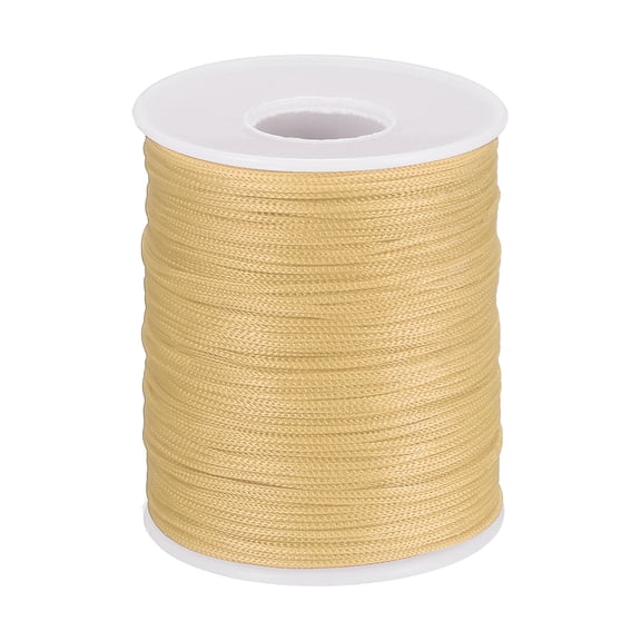 Uxcell 1/32 Inch Hollow Braided Polypropylene Rope, 492ft Utility Cord Waterproof String for Clothesline Camping Crafting Outdoor Golf Courses, Beige