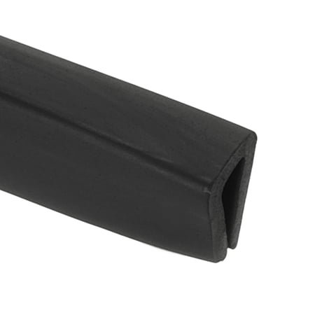 Uxcell 1/4" 13FT Rubber Edge Trim, Flexible U Channel Edge Guard Protector, Black