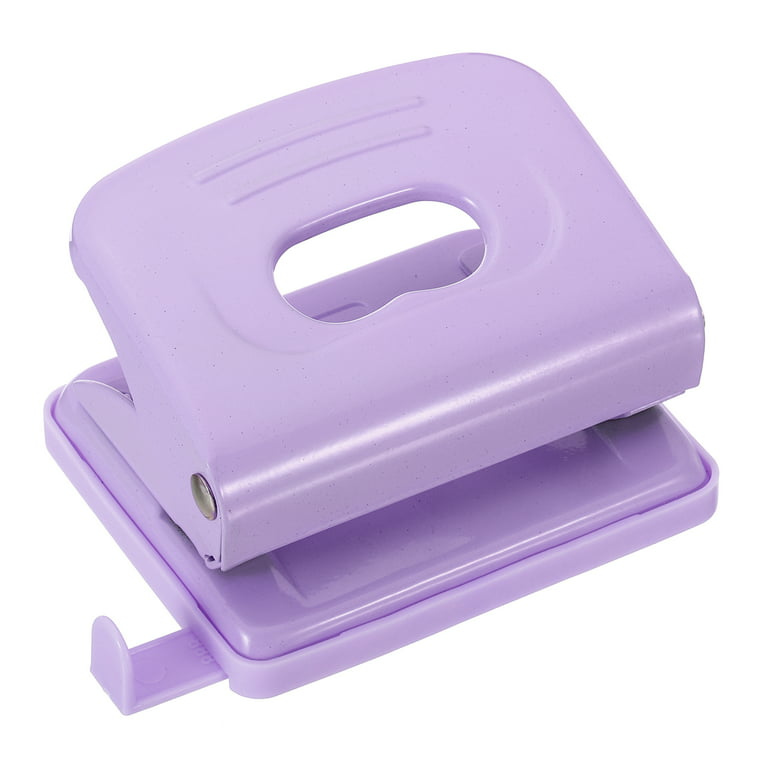 Uxcell 1/4 2 Hole Paper Punch Metal Hole Puncher 8 Sheet Punch Capacity  Adjustable Hole Punch, Purple