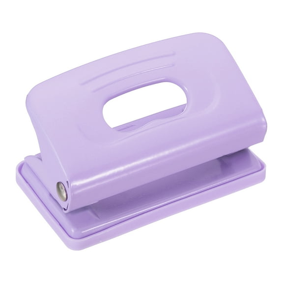 Uxcell 1/4" 2 Hole Paper Punch Metal Hole Puncher 8 Sheet Punch Capacity Hole Punch Office and Home, Purple