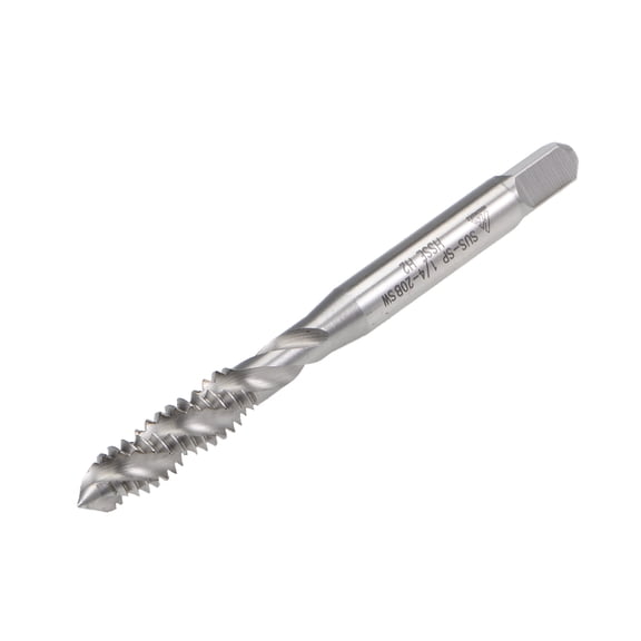 Uxcell 1/4"-20 BSW HSS-Cobalt Spiral Flute Thread Tap Machine Threading Tap Uncoated