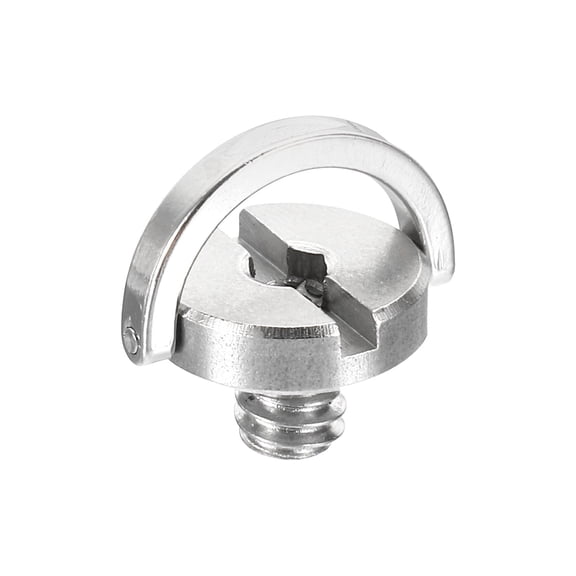 Uxcell 1/4-20 Thread 11mm Length D Ring Stainless Steel Camera Fixing Screw for Quick Release Plate, Silver
