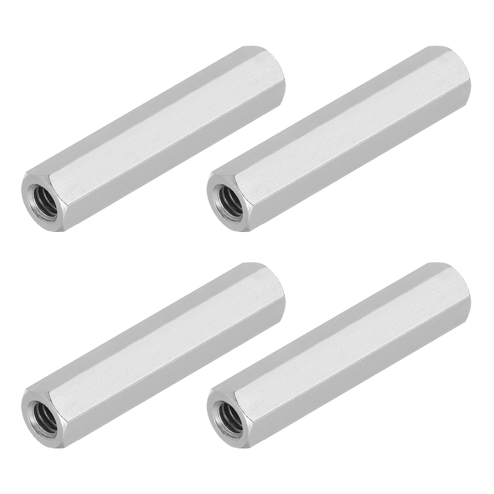 10 Écrous D'accouplement Hexagonaux 1/4-20 UNC - Acier Galvanisé - Pour Tige Filetée - Neuf Uxcell