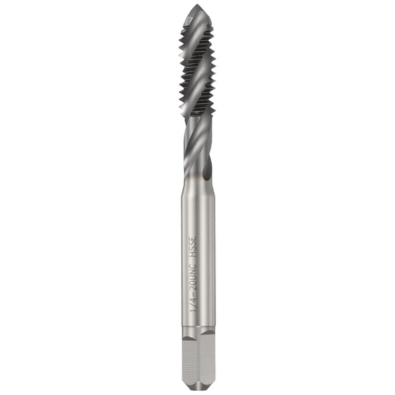 Uxcell 1/4-20 UNC Spiral Flute Thread Tap - M35 High Speed Steel Right Hand Thread Tap TICN Finish Screw Thread Milling Machine Taps Threading Tapping