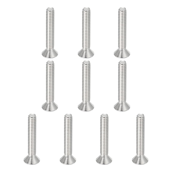 Uxcell 1/4-20 x 1-1/2" Flat Countersunk Head Socket Cap Countersunk Bolt Machine Screws 304 Stainless Steel 18-8, 10 Pcs