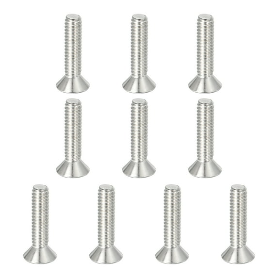 Uxcell 1/4-20 x 1-1/8" Flat Countersunk Head Socket Cap Countersunk Bolt Machine Screws 304 Stainless Steel 18-8, 10 Pcs